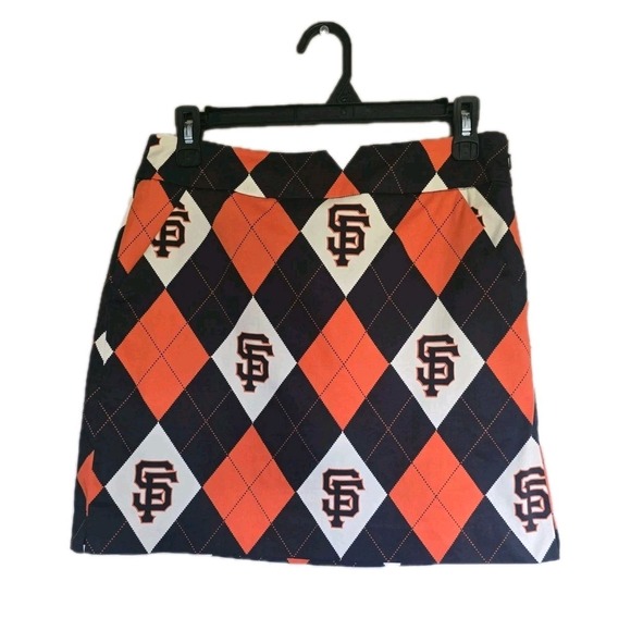Loudmouth Golf Pants - Loudmouth Ladies Performance Golf Skort Argyle Plaid Sz 2 San Francisco Giants